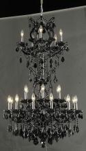 Elegant 2800D30SB/RC - Maria Theresa 25 light Black Chandelier Jet (Black) Royal Cut Crystal