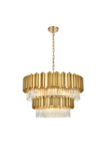 Elegant 3400G32SG - Pendant D32"H19"L12 Satin Gold