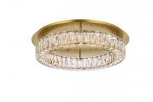 Elegant 3503F22G - Monroe 22 Inch LED Single Flush Mount in Gold