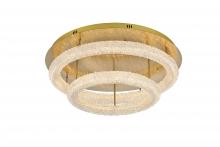 Elegant 3800F30L2SG - Bowen 29.5 inch LED Flush Mount in Satin Gold