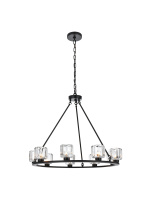 Elegant 5100D32BK - Cadence 32 inch Chandelier in Black