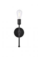 Elegant LD2356BK - Keely 1 Light Black Wall Sconce