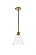 Elegant LD2501BR - Mera 1 light brass pendant