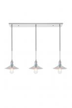 Elegant LD4033D42C - Etude 3 Light Chrome Pendant