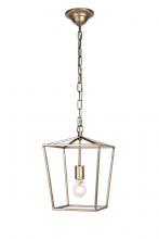 Elegant LD6008D9S - Maddox Collection Pendant D9.75 H14.5 Lt:1 Vintage Silver Finish