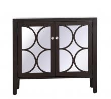 Elegant MF82002DT - 36 Inch Mirrored Cabinet in Dark Walnut