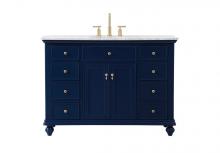 Elegant VF12348BL - 48 Inch Single Bathroom Vanity in Blue