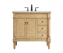 Elegant VF13036AB - 36 Inch Single Bathroom Vanity in Antique Beige