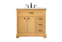 Elegant VF15036NW - 36 inch Single bathroom vanity in natural wood
