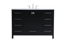 Elegant VF18848BK - 48 inch Single Bathroom Vanity in Black