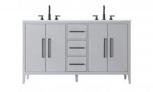 Elegant VF29360DGR - 60 Inch Double Bathroom Vanity In Grey