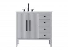 Elegant VF29636GR - 36 inch Single Bathroom Vanity in Grey