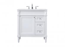 Elegant VF31832WH - 32 Inch Single Bathroom Vanity in White