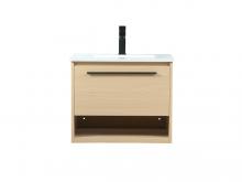 Elegant VF43524MMP - 24 Inch Single Bathroom Vanity in Maple