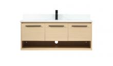 Elegant VF43548MMP-BS - 48 inch Single bathroom vanity in maple with backsplash