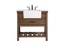 Elegant VF60136DW - 36 Inch Single Bathroom Vanity in Driftwood