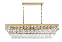 Elegant 1060G48SG - 48" Linear Chandelier-  Satin Gold