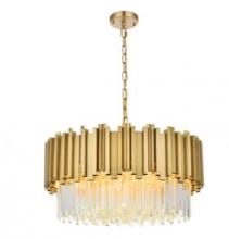 Elegant 3400D24SG - Pendant D24"H14"L8 Satin Gold