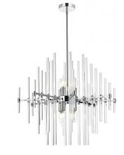 Elegant 2502D27C - Sienna 27 Inch Crystal Rod Pendant in Chrome