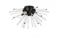 Elegant 2502W18BK - Sienna 18 Inch Crystal Rod Wall Sconce in Black