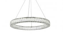 Elegant 3503D31C - Monroe Integrated LED Chip Light Chrome Chandelier Clear Royal Cut Crystal