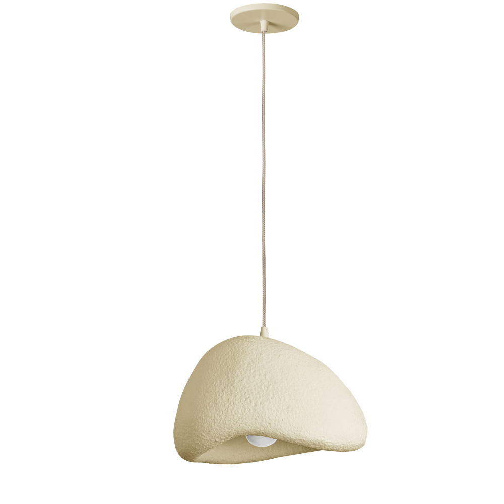 1 Light Pendant, Matte Beige