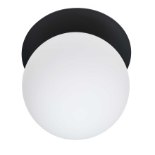 Dainolite BUR-131W-MB-WH - 1 Light Matte Black Incandescent Wall Sconce with White Glass Globe