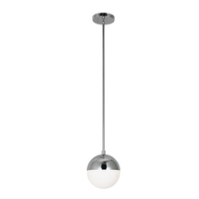 Dainolite DAY-71P-PC - 1LT Halogen Pendant, PC w/ WH Opal Glass