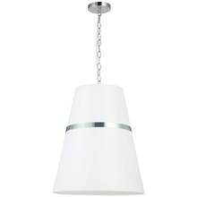 Dainolite SYM-183P-PC-WH - 3LT Pendant,  PC w/ WH Shade