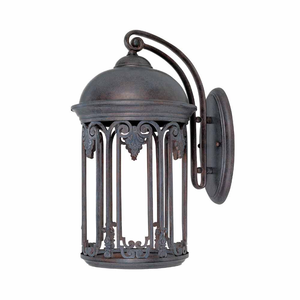 Dark Sky 9 in. Old Bronze Outdoor Wall Sconce