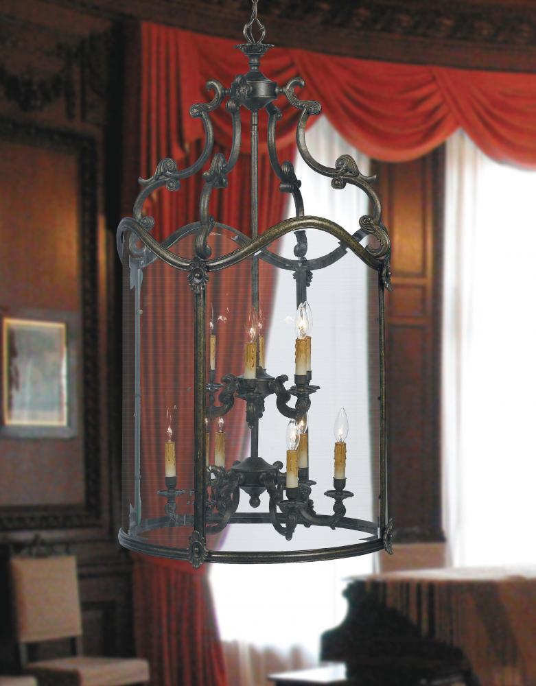 Venezia Collection 12-Light French Bronze Hanging Foyer Pendant