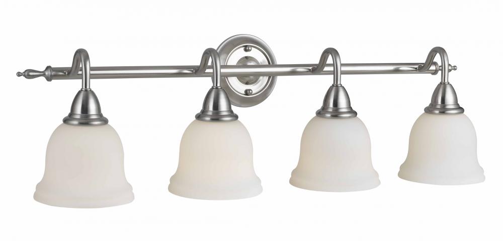 Montpellier 4-Light Satin Nickel Wall Light