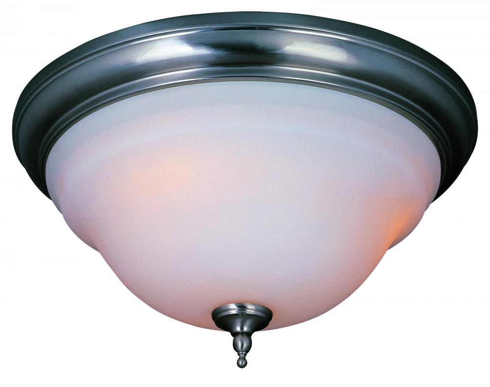 Montpellier Collection 2-Light Satin Nickel Ceiling Flushmount