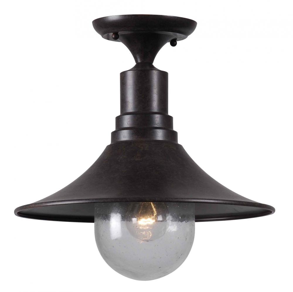 Brandon 1-Light Bronze Semi-Flush Mount Light