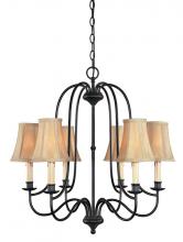 World Imports WI374634 - Brondy 6-Light Aged Ebony Chandelier