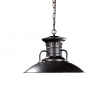 World Imports WI7610189 - 1-Light Bronze Mini Pendant with Steel Shade