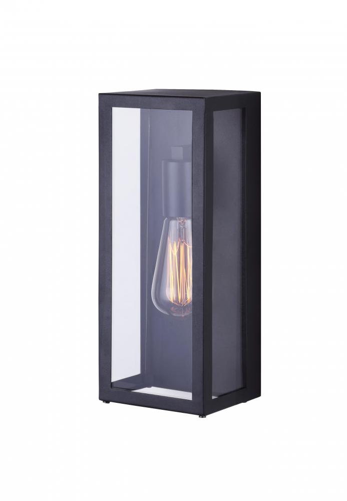 GALIA, Spec. IOL269BK-HD, 1 Lt Outdoor Down Light, Clear Glass, 100W Type A, 5 x 13 x 4 1/2