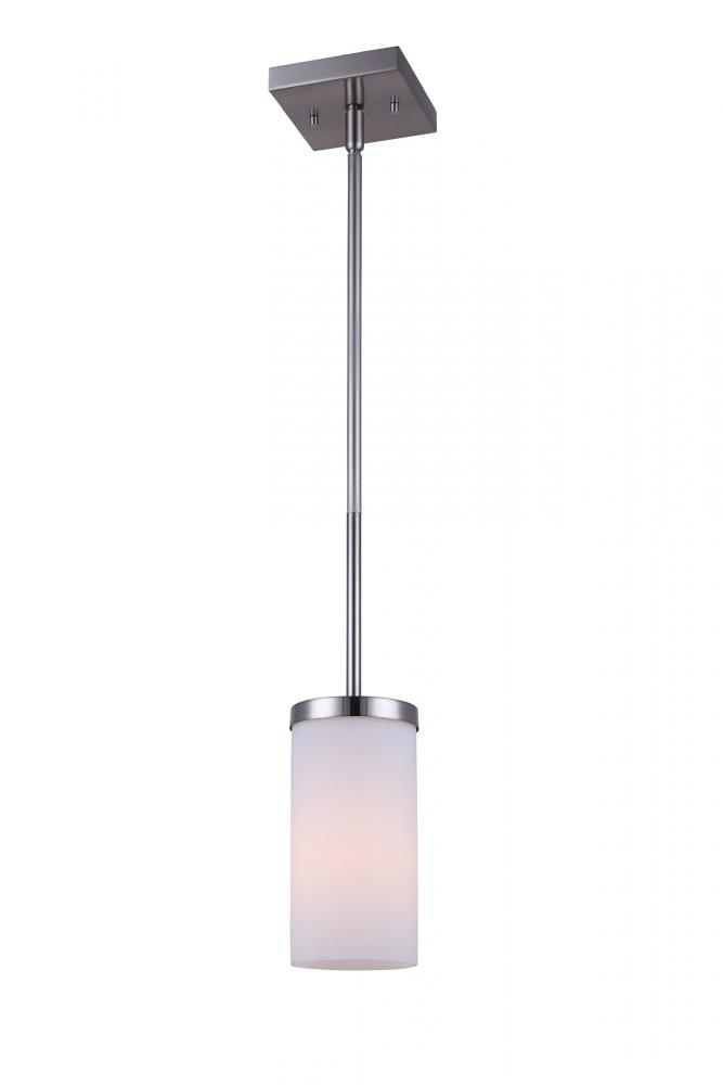 River, 1 Lt Rod Pendant, Flat Opal Glass, 100W Type A, 4 1/4" x 57 3/4"