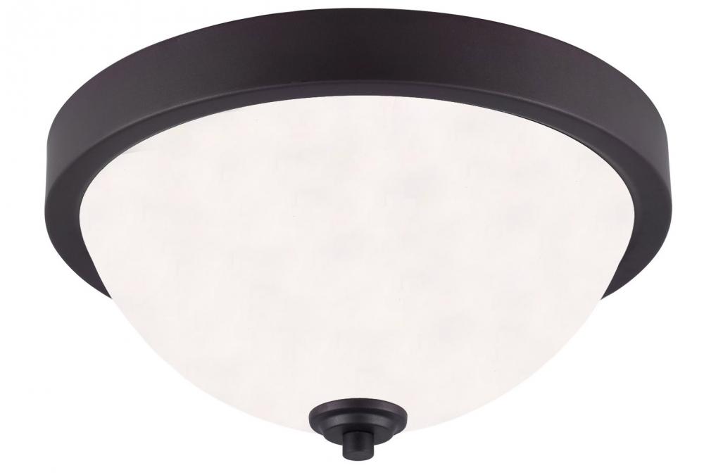 River 2 Light Flush Mount, Bronze Finish