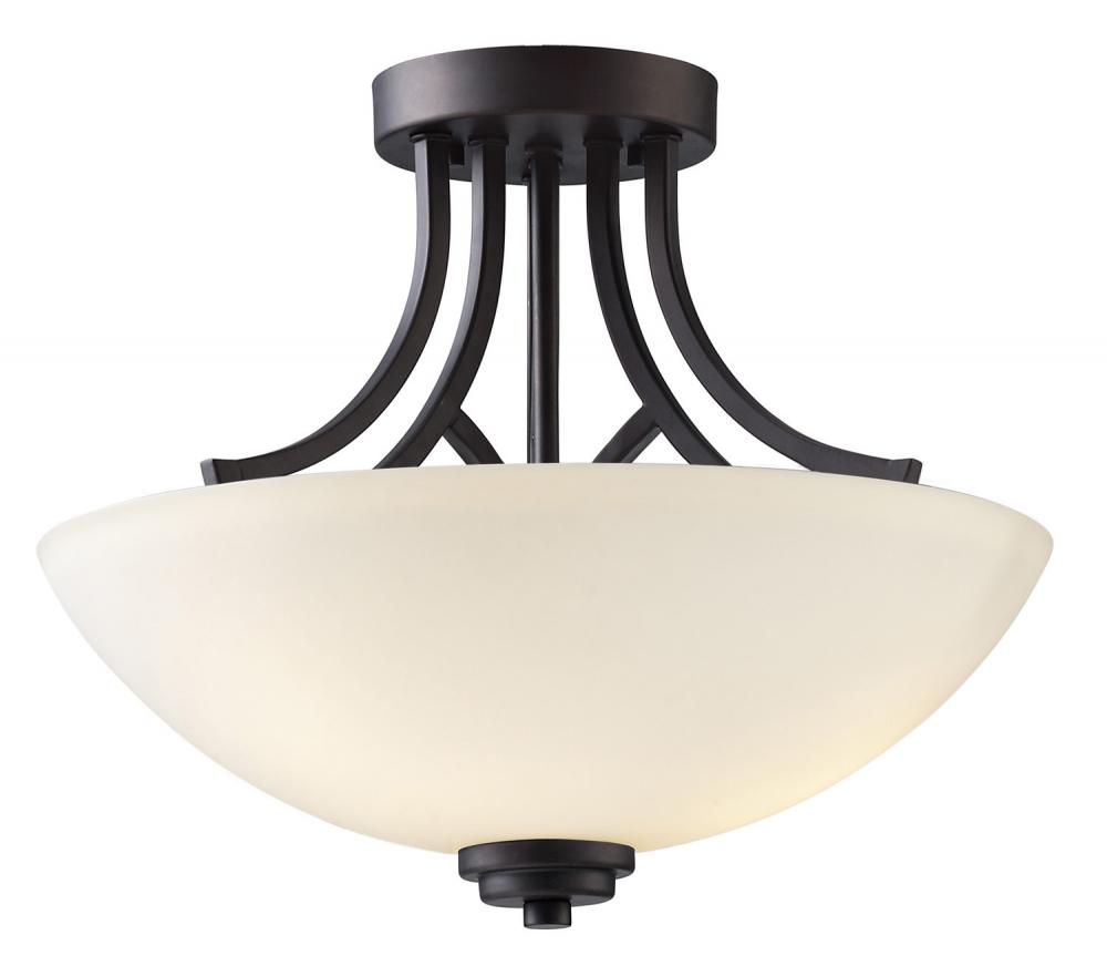 Somerset 1 Light Semi Flush, Oil Rubbed Bronze Finish