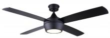 Canarm CF52JUD4BK - Judson 52 in. Indoor Matte Black Standard Ceiling Fan with Soft White Integrated LED