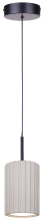 Canarm LPL339A01SRB - TAVI 1 Light Corded LED Pendant with Matte Black + Stone Color Shade