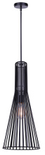 Canarm IPL1238A01BK24 - Elim 1-Light Rod Pendant Matte Black Finish with 24-Inch Black Metal Shade