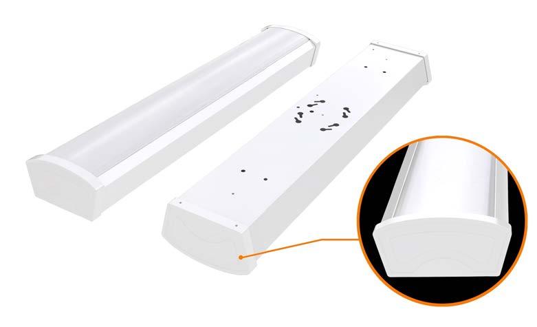 LED 4 ft.- Ceiling Wrap - 40W - 3000K - White Finish - 100-277V