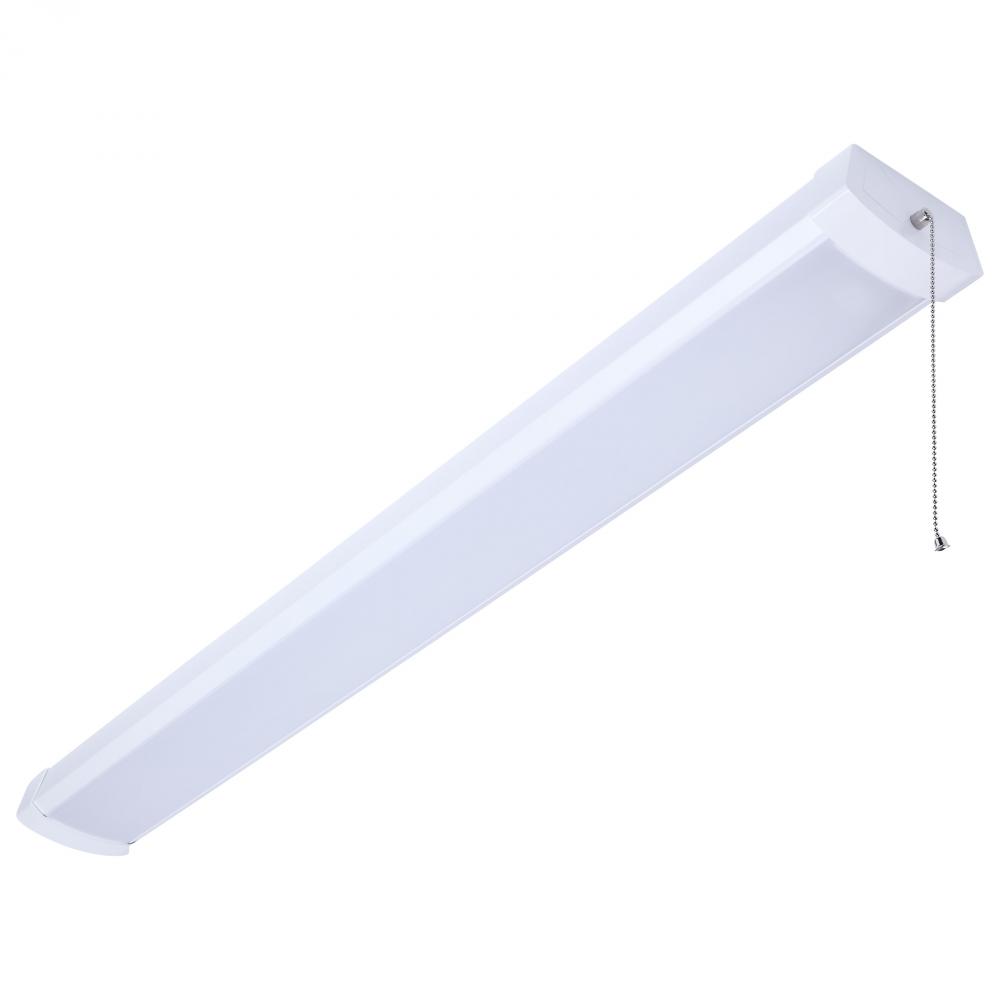 LED 4 Foot Ceiling Wrap with Pull Chain; 39 Watts; 27K/30K/35K/40K/50K CCT Selectable; White Finish;