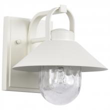 Nuvo 60/8520 - Ridge; Small Outdoor Lantern; White Finish; Clear Seeded Glass