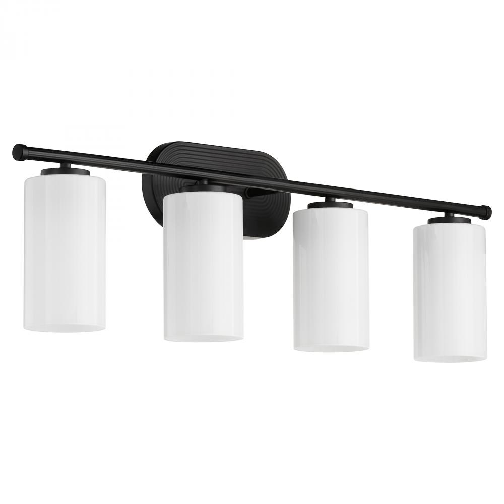 Belinder 4 Light Vanity, Matte Black