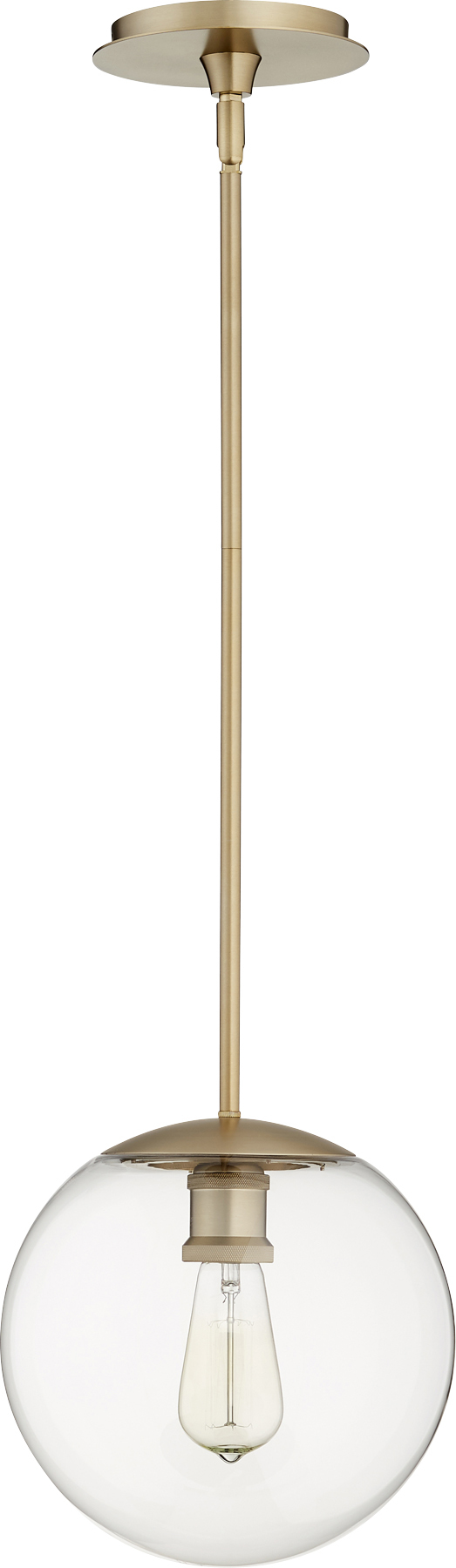 10" CLR GLOBE PEND - AGB