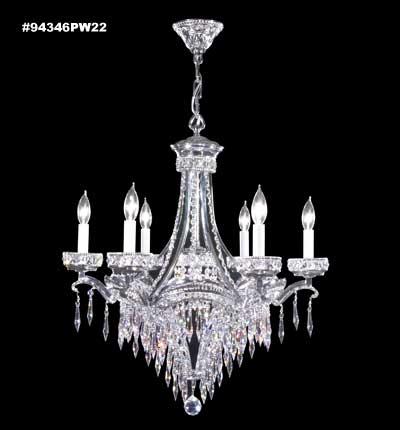 Dynasty Cast Brass 6 Arm Chandelier