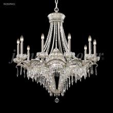 James R Moder 94350PW11 - Dynasty Cast Brass 12 Arm Chandelier